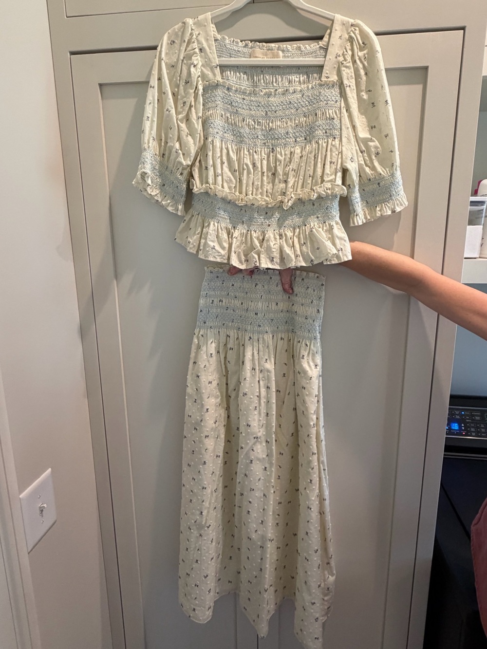 Loeffler Randall Cream Floral Set